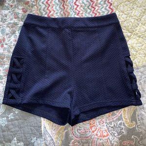 High waisted stretchy shorts